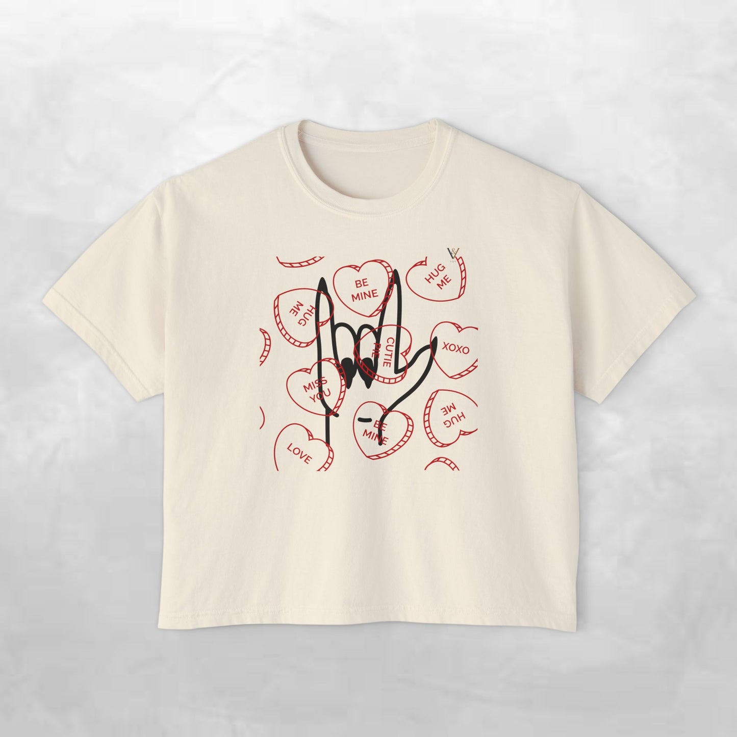 Women's Boxy Tee - Love You Graphic T-Shirt for Valentine's Day & Everyday Wear