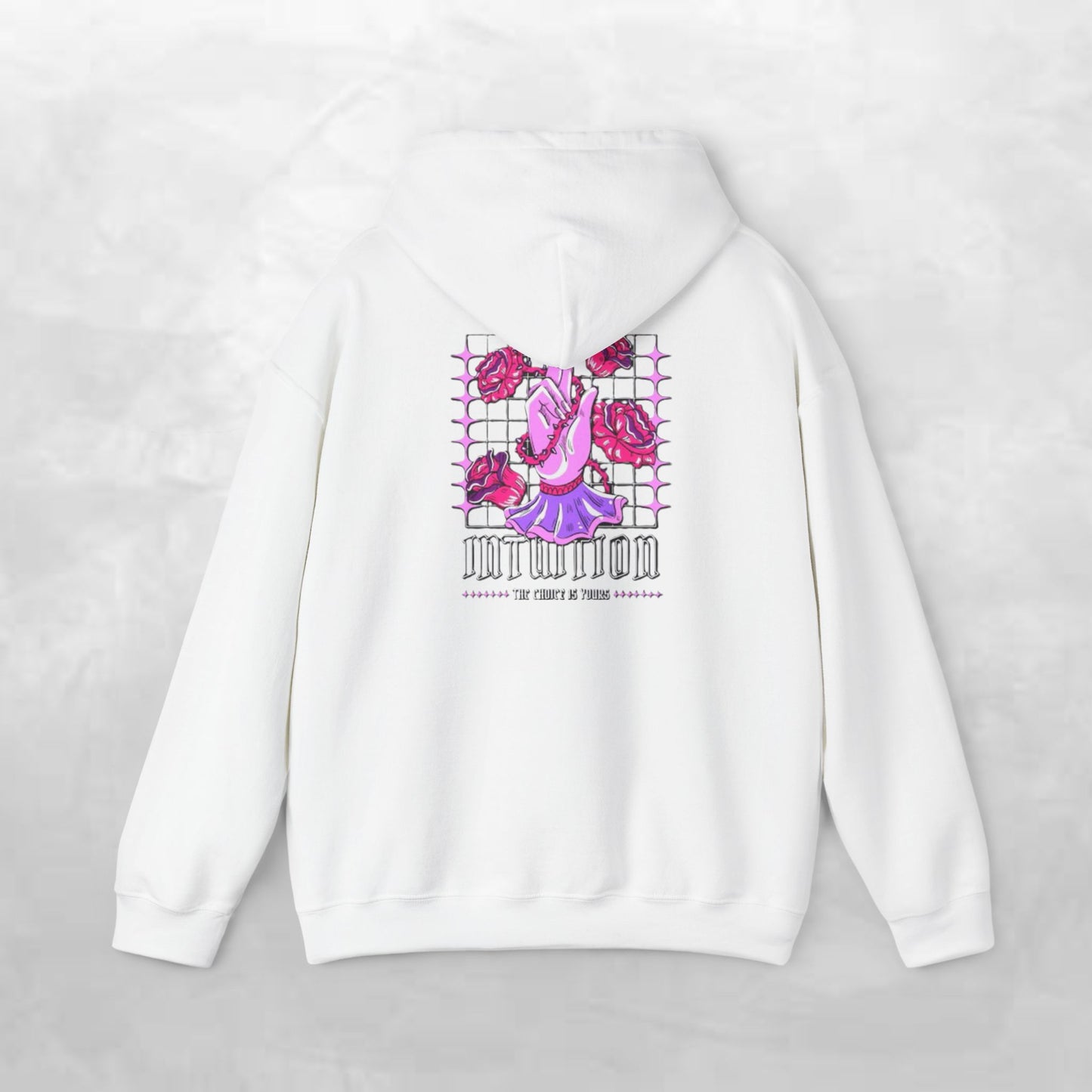 Intuitive Blooms Hoodie, Cozy Sweatshirt, Artistic Apparel, Unique Gift, Comfortable Fashion
