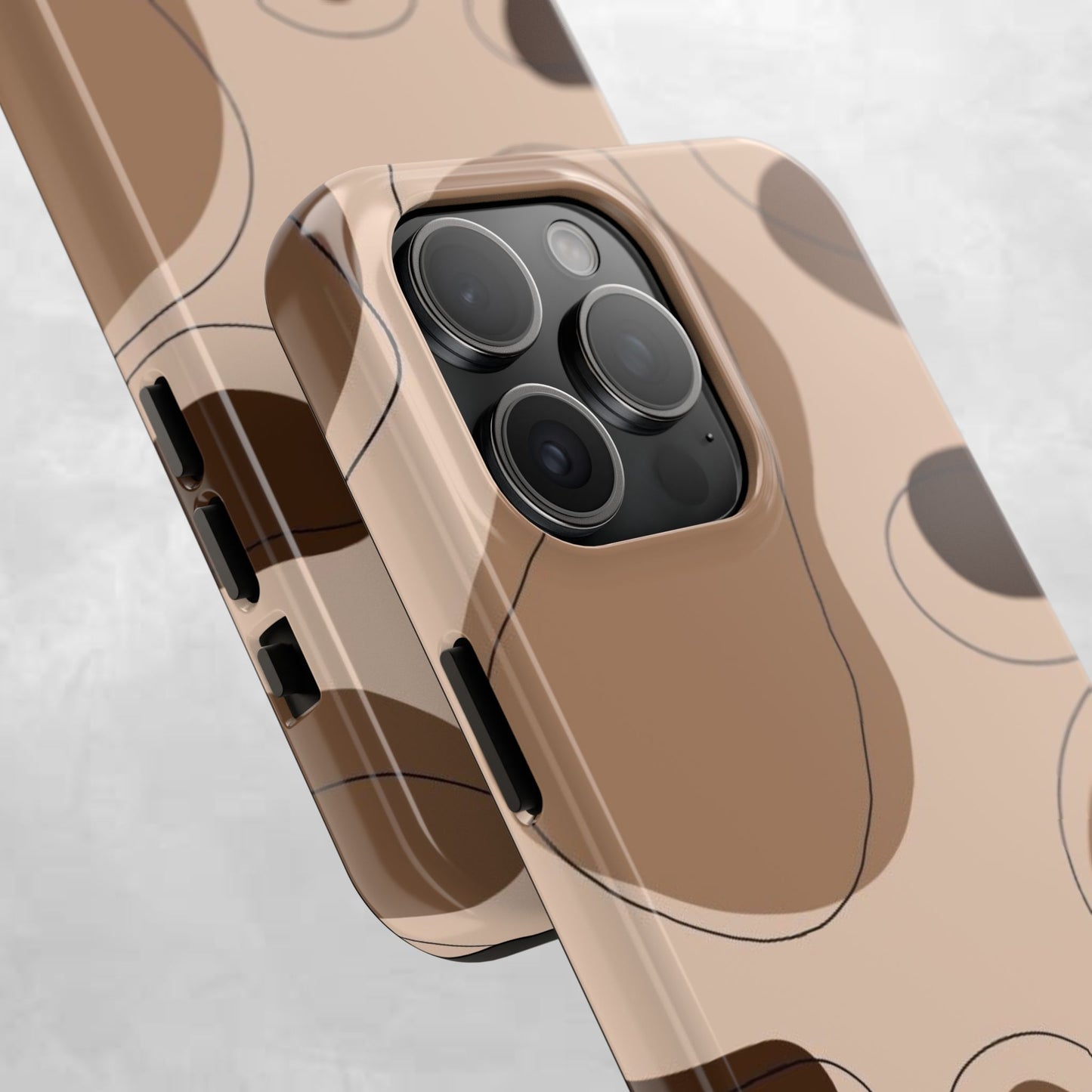 Abstract Brown Cowhide Tough Phone Case