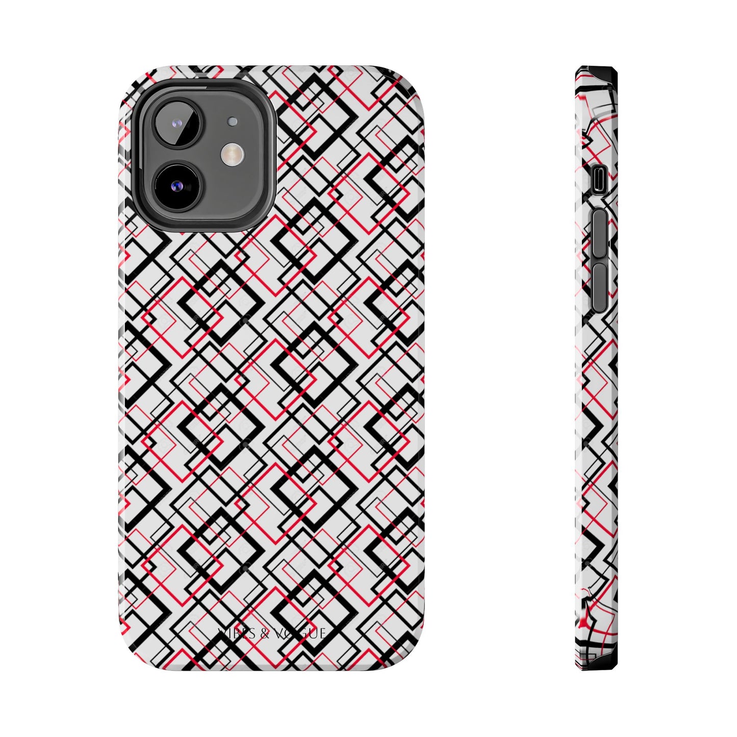 Stylish Geometric Tough Phone Case - Modern Design for Trendsetters