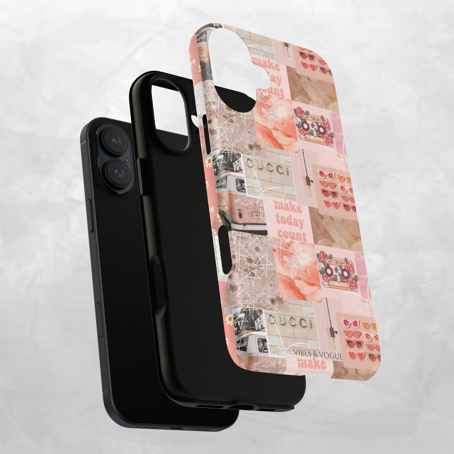 Stylish Phone Case for Trendsetters, Customizable Smartphone Cover, Vibes & Vogue Design, Floral Aesthetic Gift, Unique Tech Accessory
