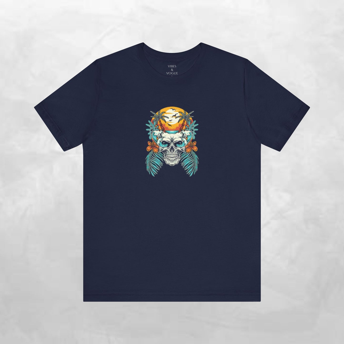 Vibes Tee - Unisex Jersey Short Sleeve T-Shirt with Skull Design