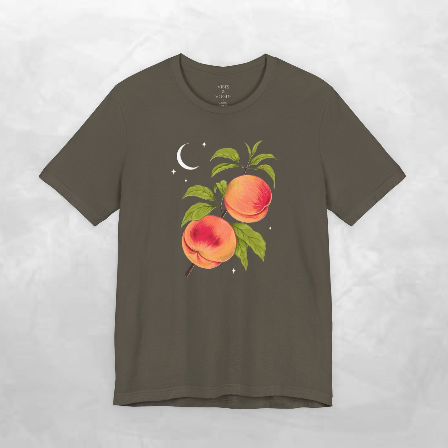 Peachy Summer Vibes Tee - Unisex Jersey Short Sleeve Shirt, Casual Wear, Gift for Her, Summer Fashion, Peach Design, Birthday Gift