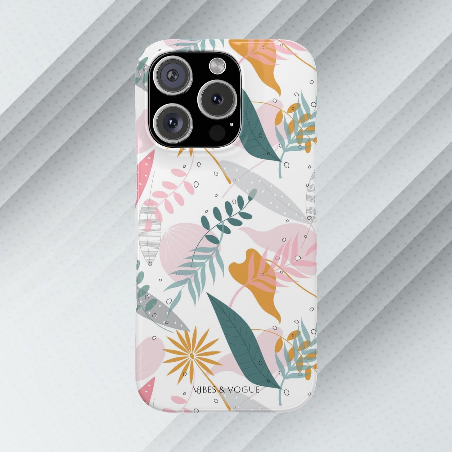 Floral Snap Case - Stylish Phone Protector with Botanical Design