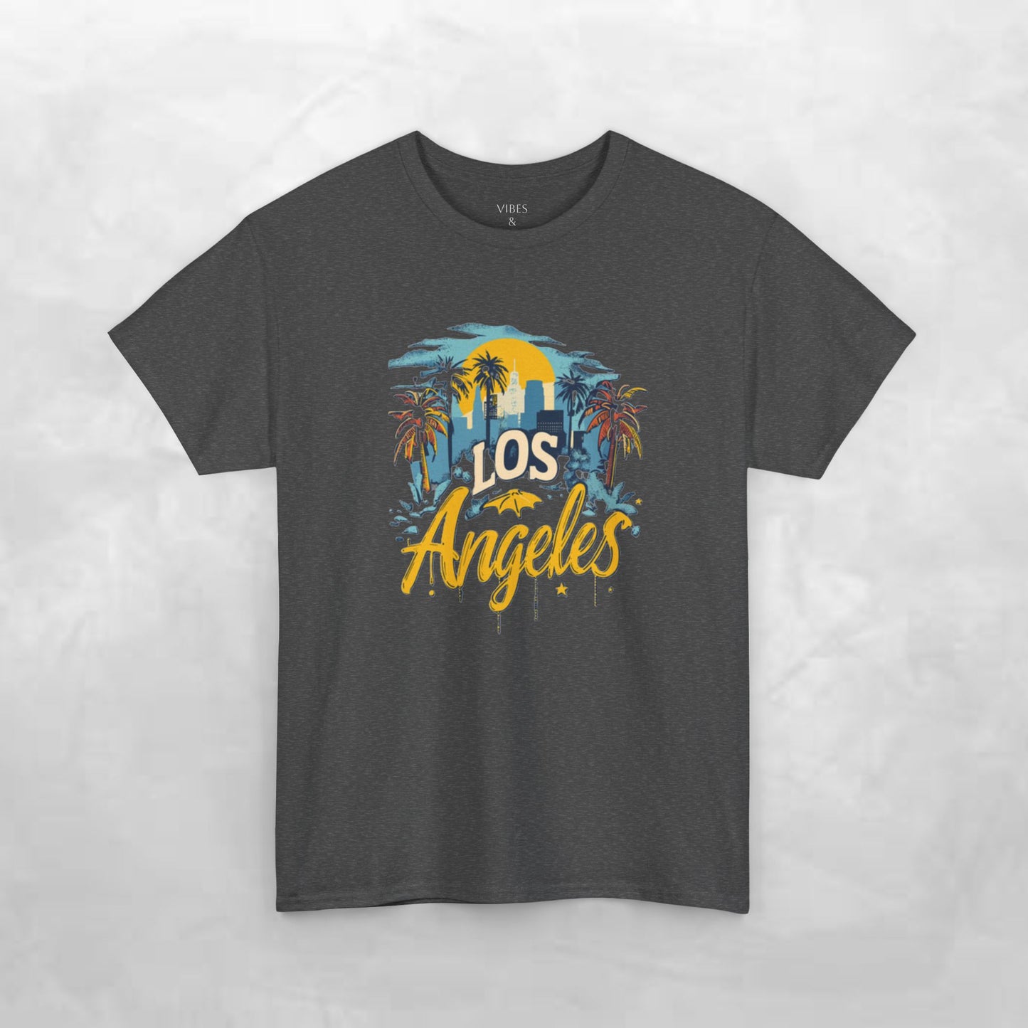 Los Angeles Sunset Unisex Heavy Cotton Tee - Casual Comfortable Streetwear