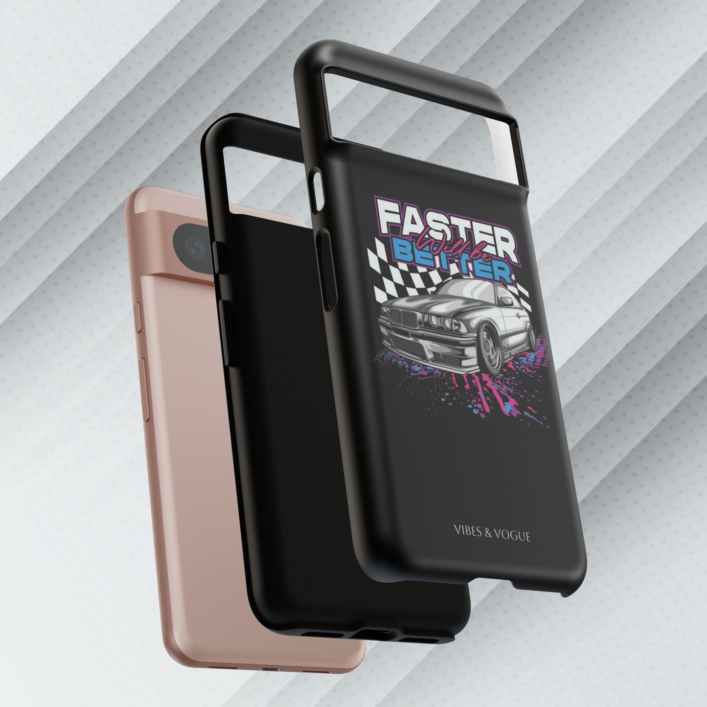 Racing Phone Case - 'Faster Is Better' Design for Car Enthusiasts