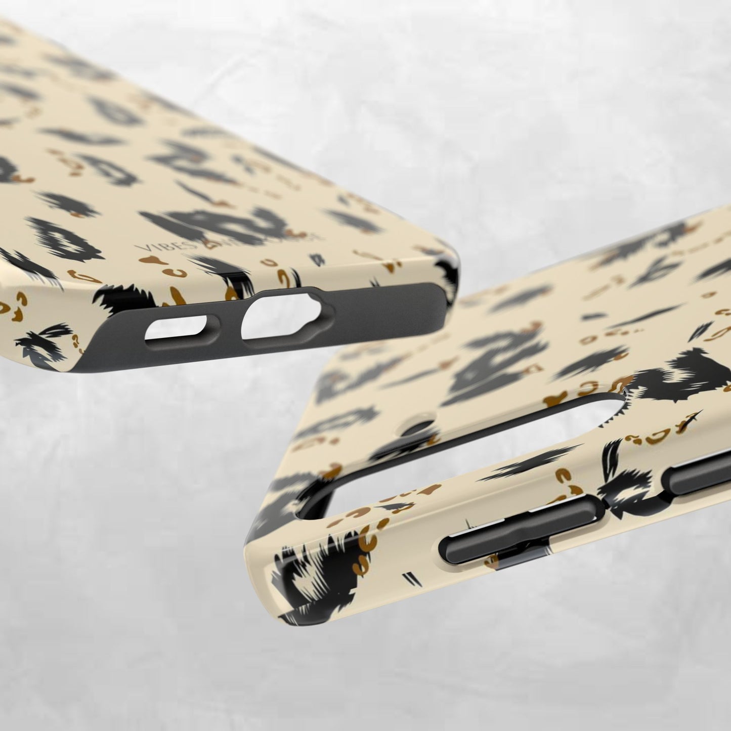 Leopard Splash Tough Phone Case — Protective Animal Print iPhone Cover