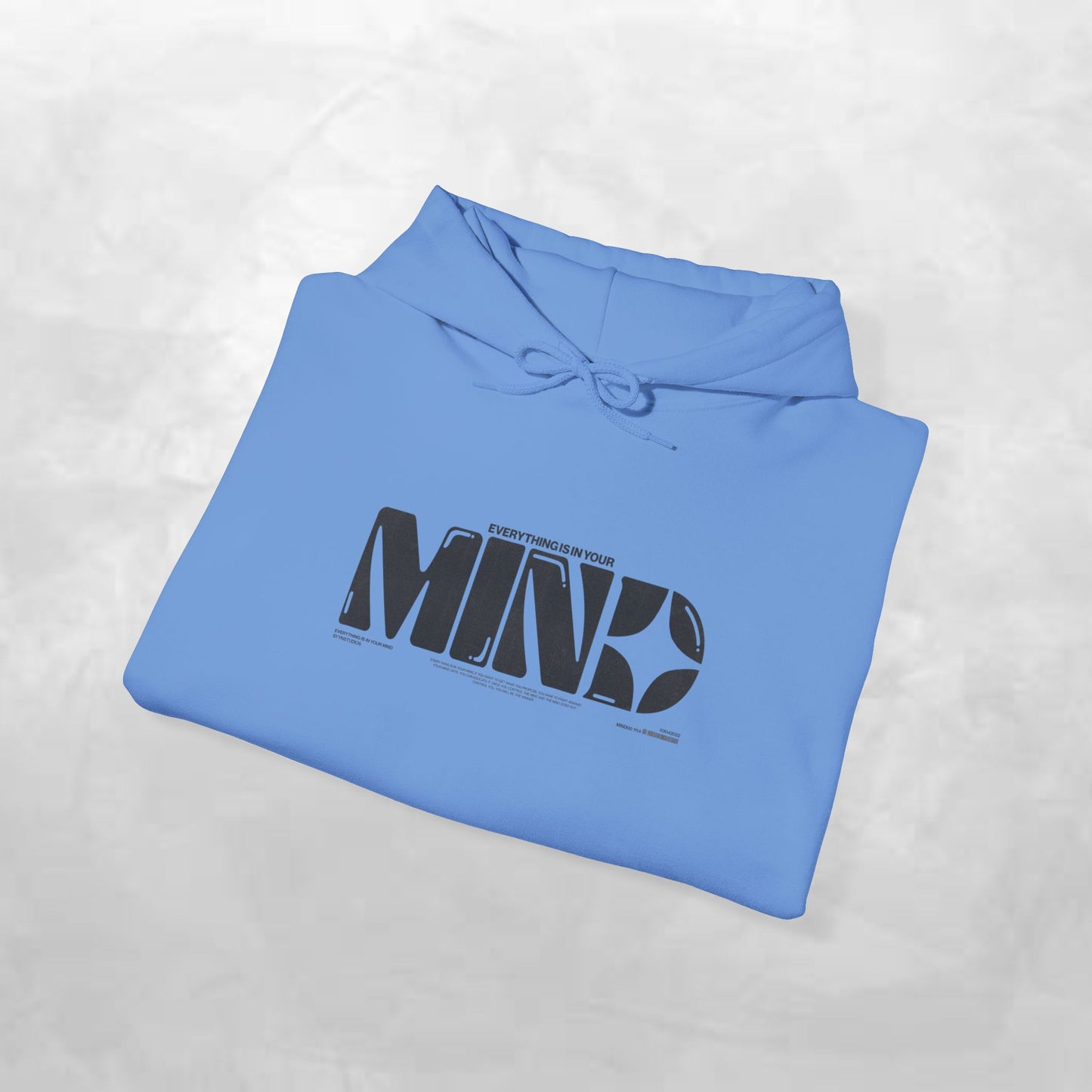 Mind Logo Hoodie — Minimalist Black Typography Pullover