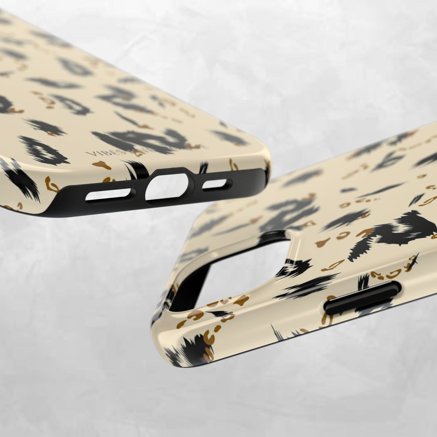 Leopard Splash Tough Phone Case — Protective Animal Print iPhone Cover