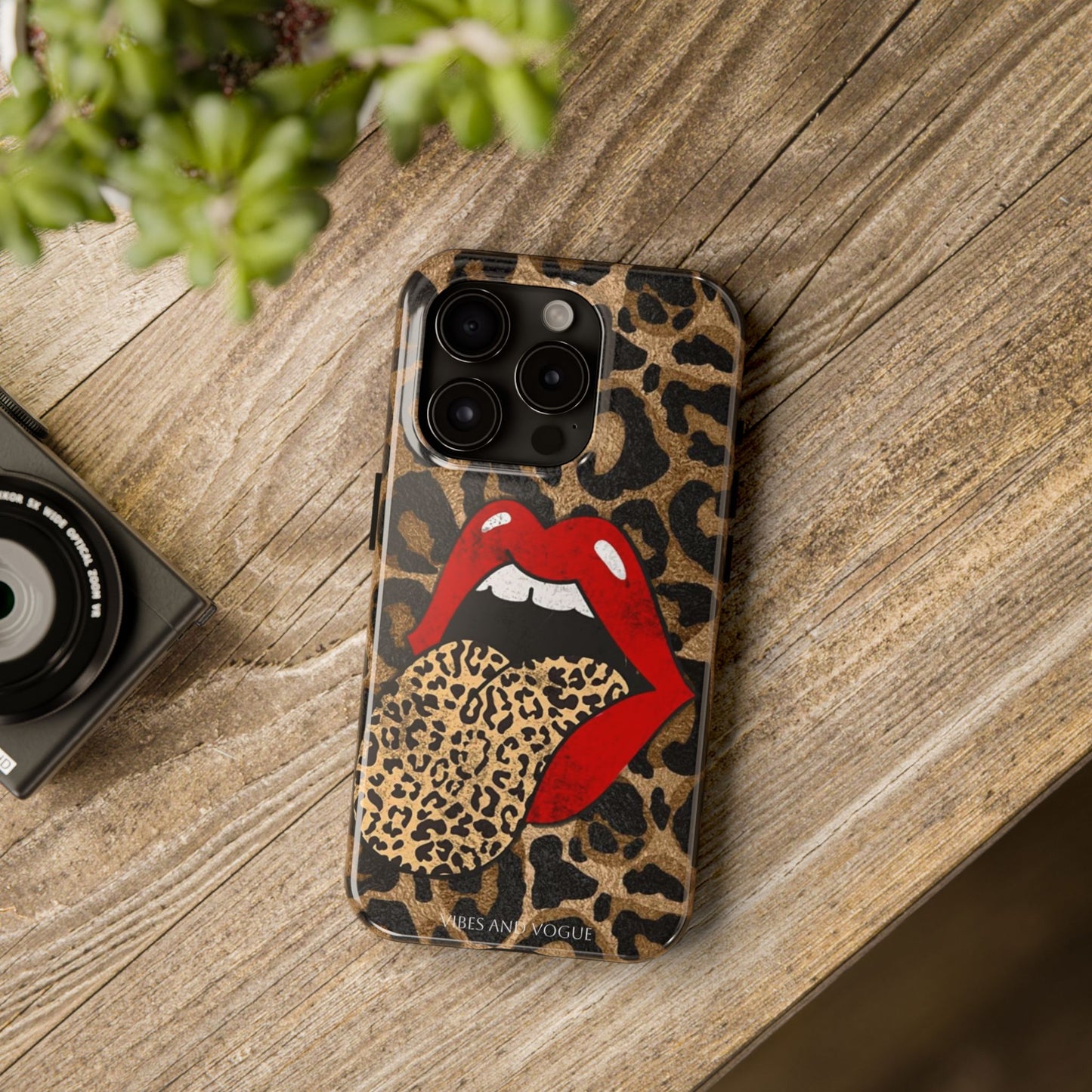 Leopard Lip Tough Phone Case — Bold Animal Print Phone Cover