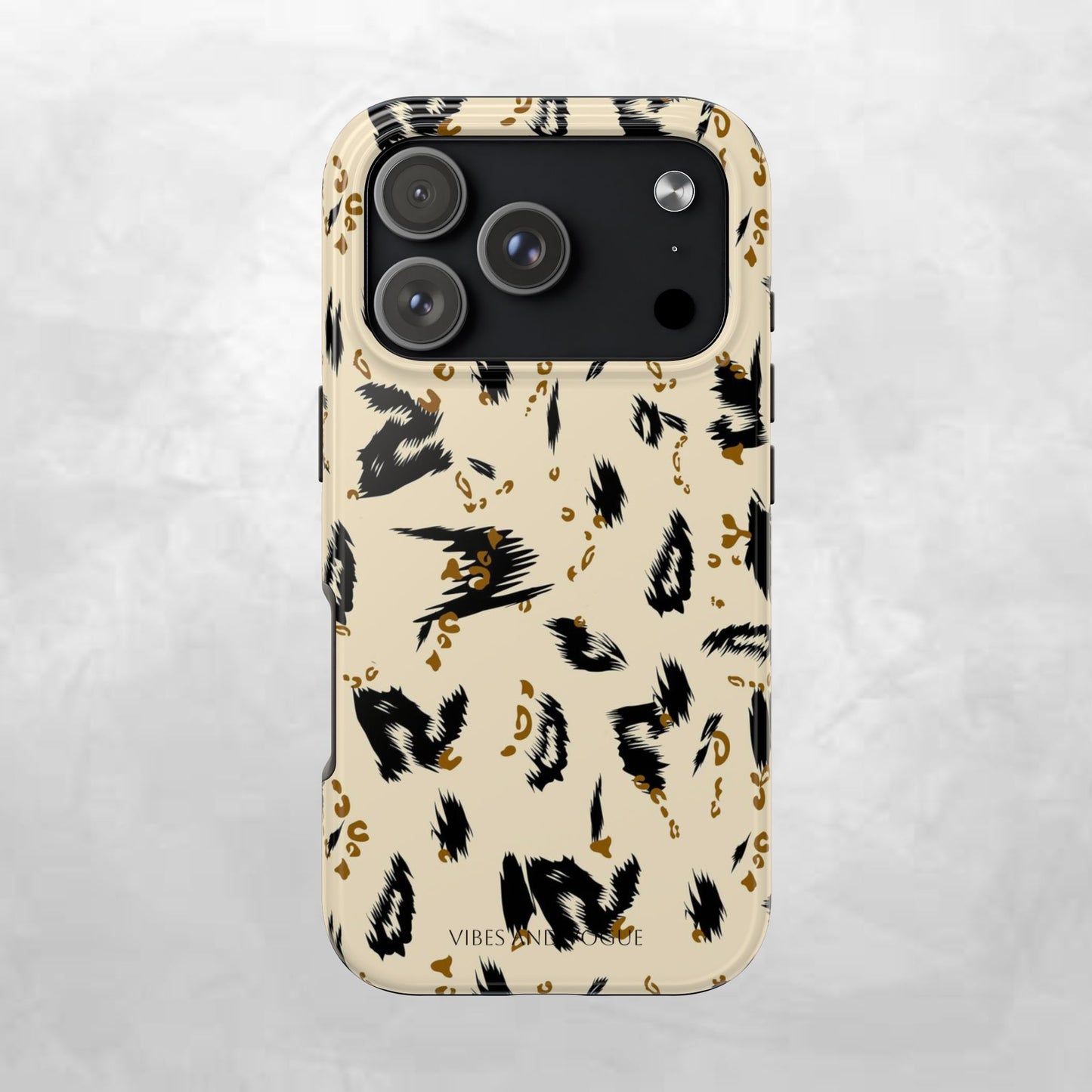 Leopard Splash Tough Phone Case — Protective Animal Print iPhone Cover