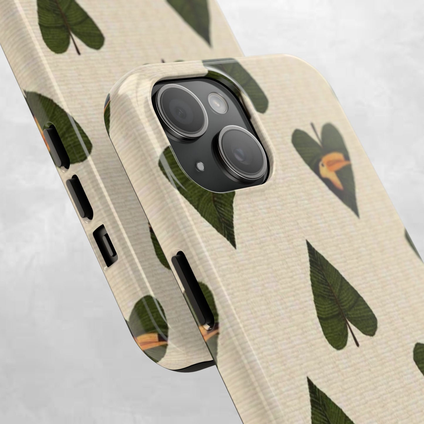 Tough Phone Case — Green Leaf Heart Pattern Tough Phone Case (Vibes and Vogue)