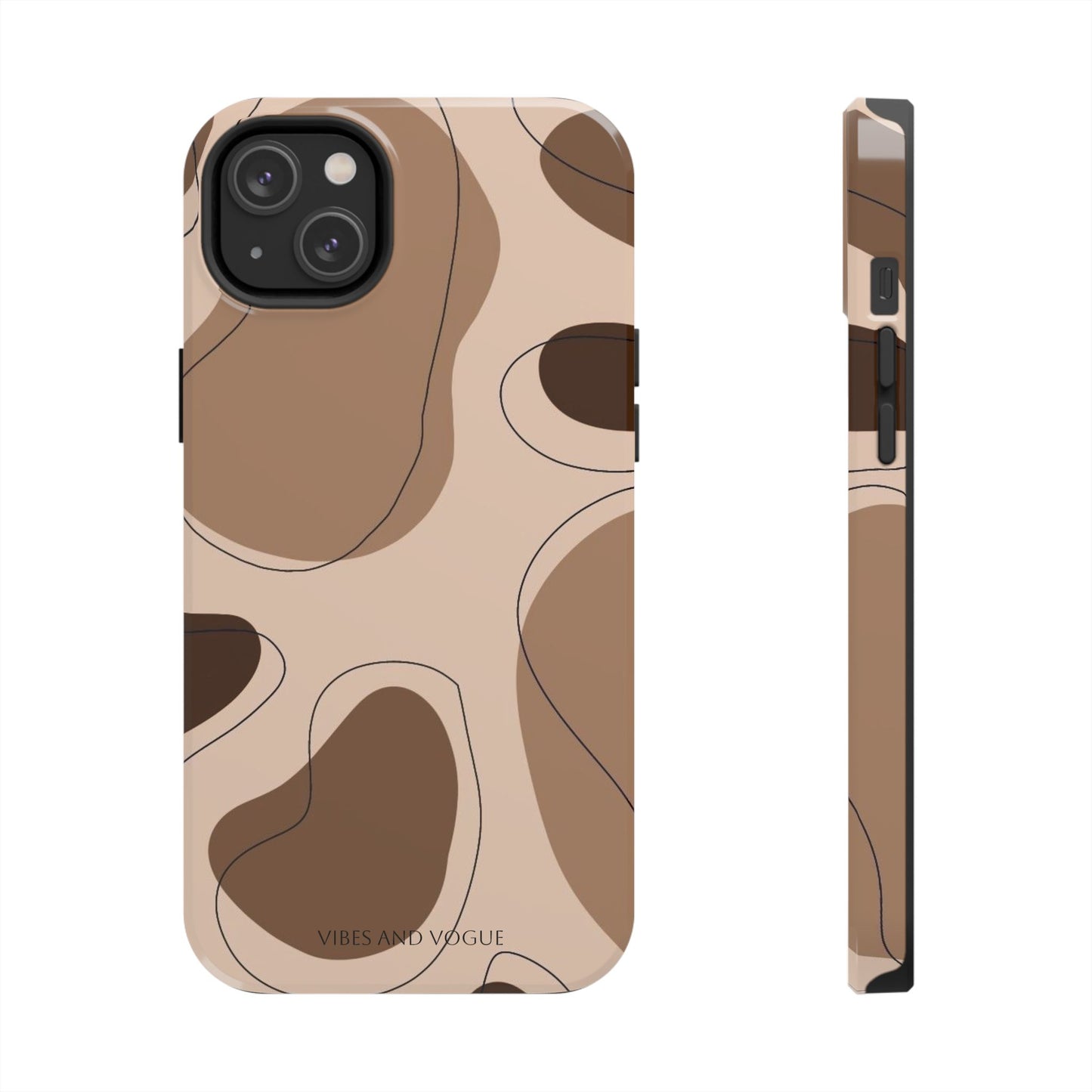 Abstract Brown Cowhide Tough Phone Case