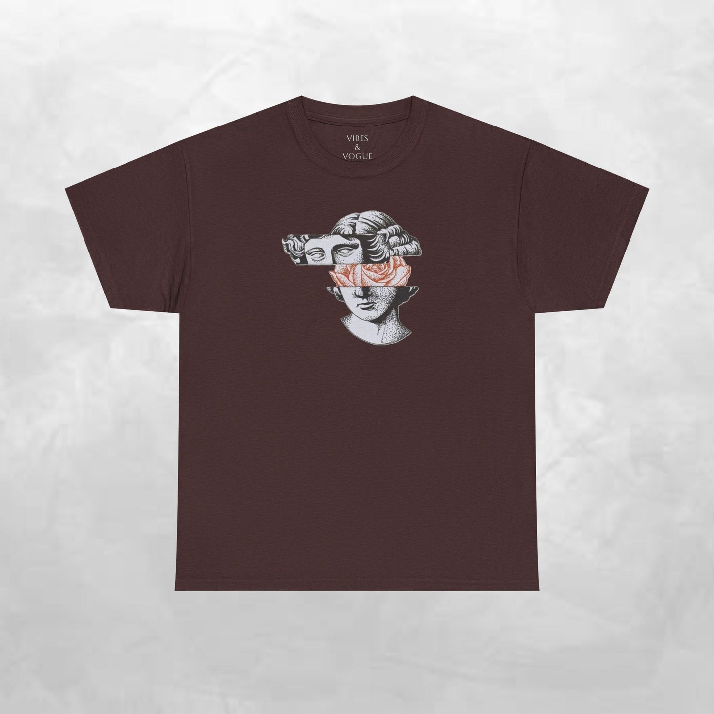 Artistic Unisex Heavy Cotton Tee – Abstract Face Design