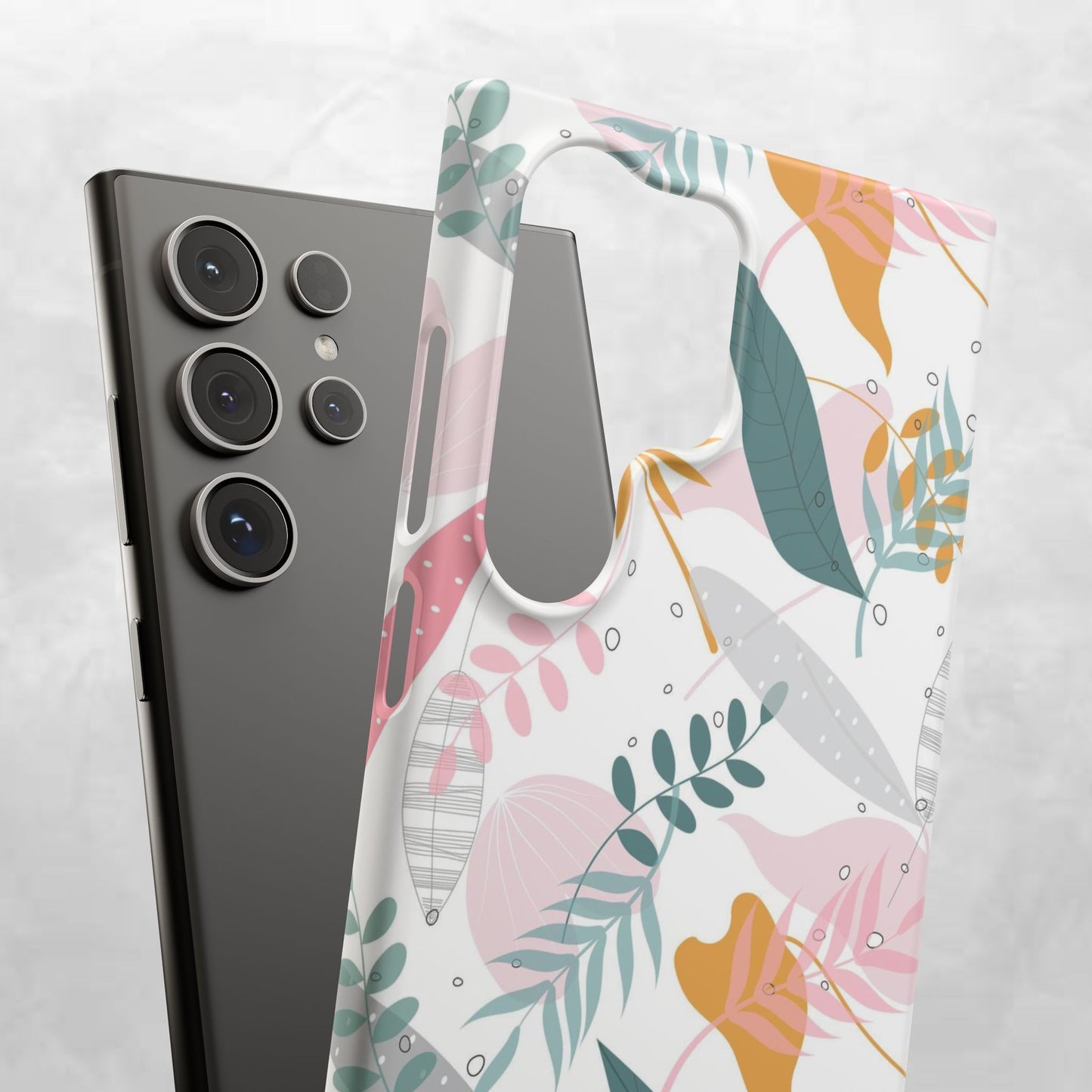Floral Snap Case - Stylish Phone Protector with Botanical Design
