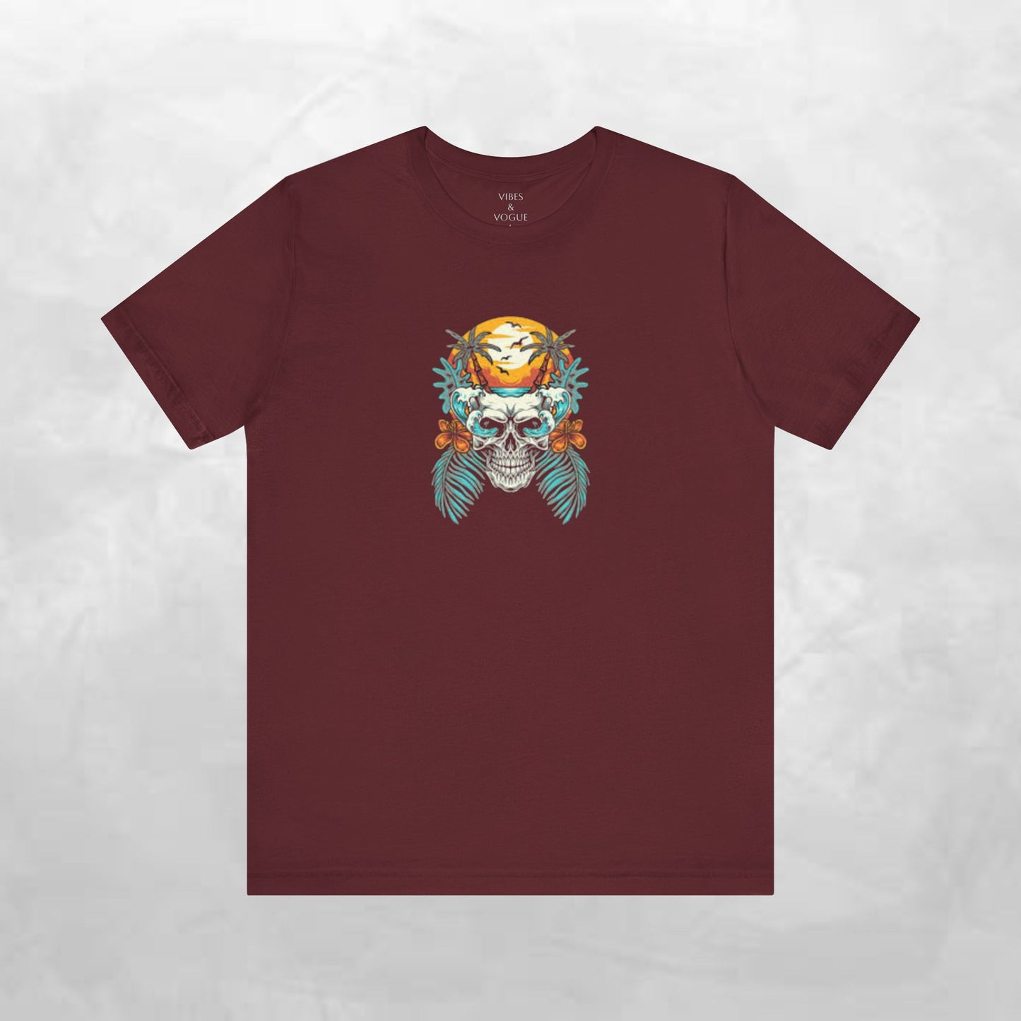 Vibes Tee - Unisex Jersey Short Sleeve T-Shirt with Skull Design