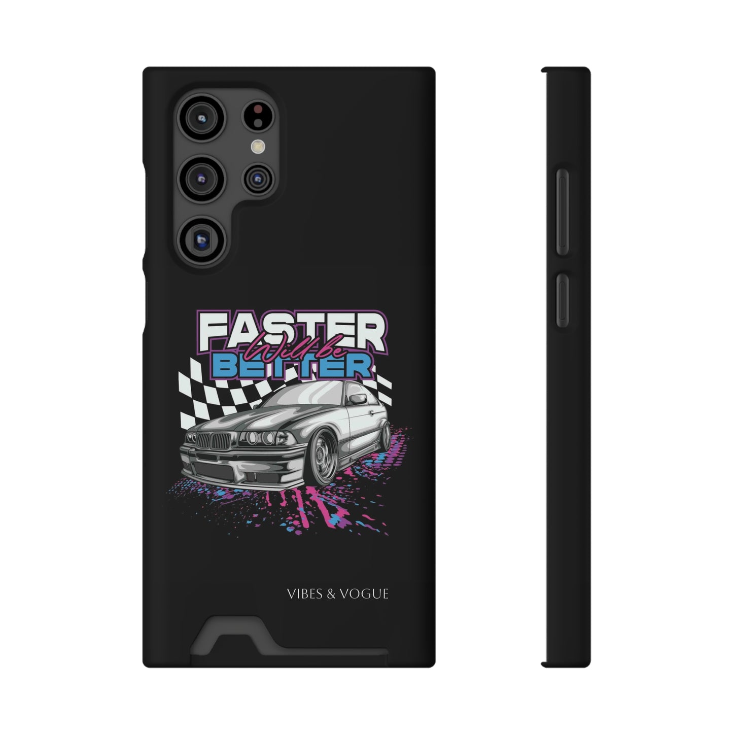 Racer Phone Case with Card Holder - Fast & Furious Motif