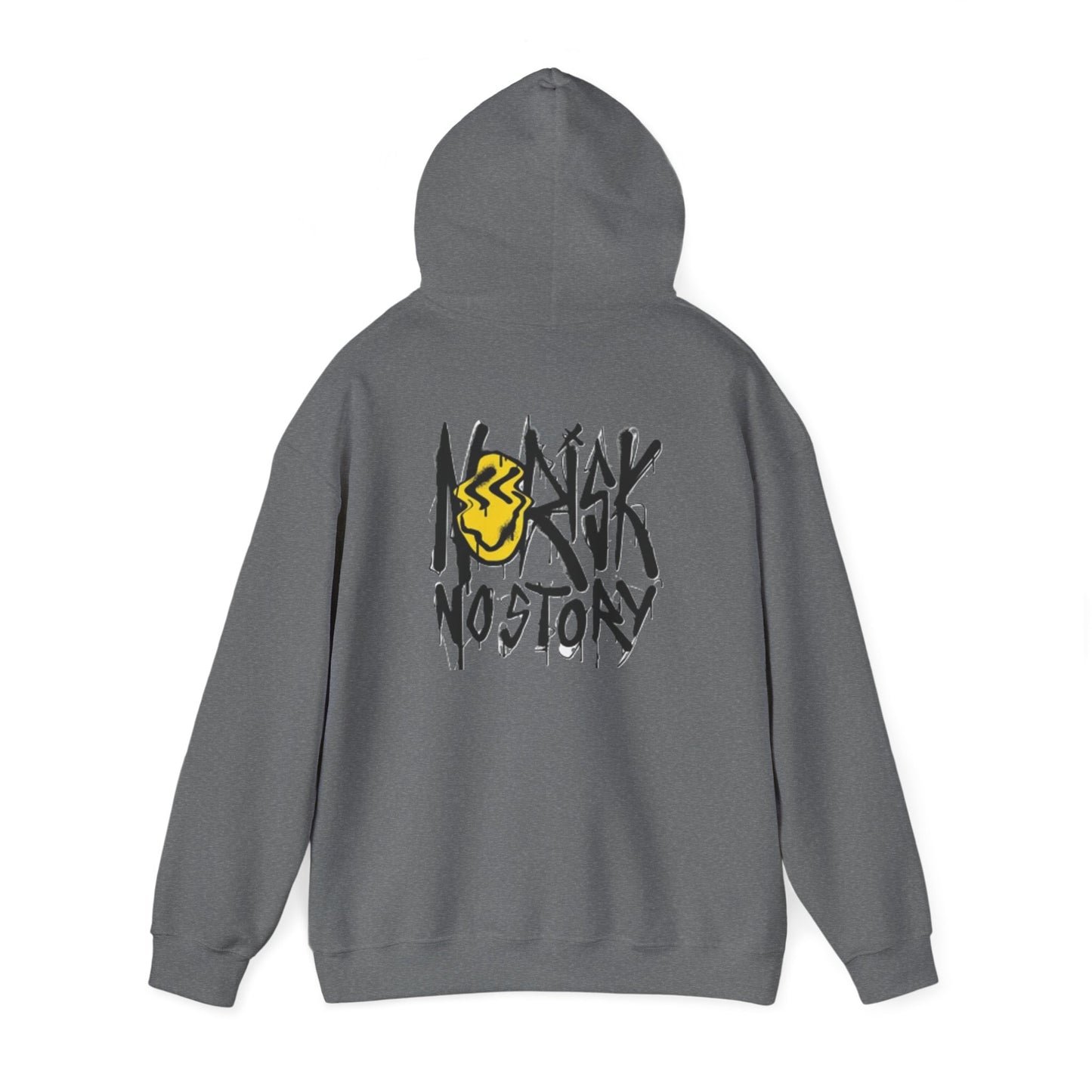 Unisex Heavy Blend Hooded Sweatshirt, Cozy Casual Wear, Trendy Street Style, Gift for Friends, Vibes & Vogue Design, Norisk No Story Hoodie
