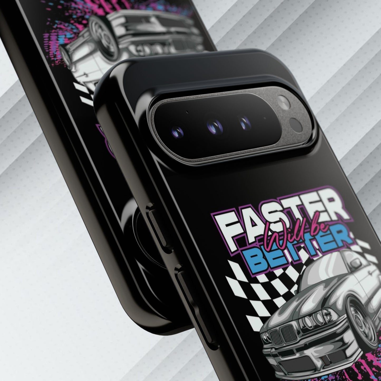Racing Phone Case - 'Faster Is Better' Design for Car Enthusiasts
