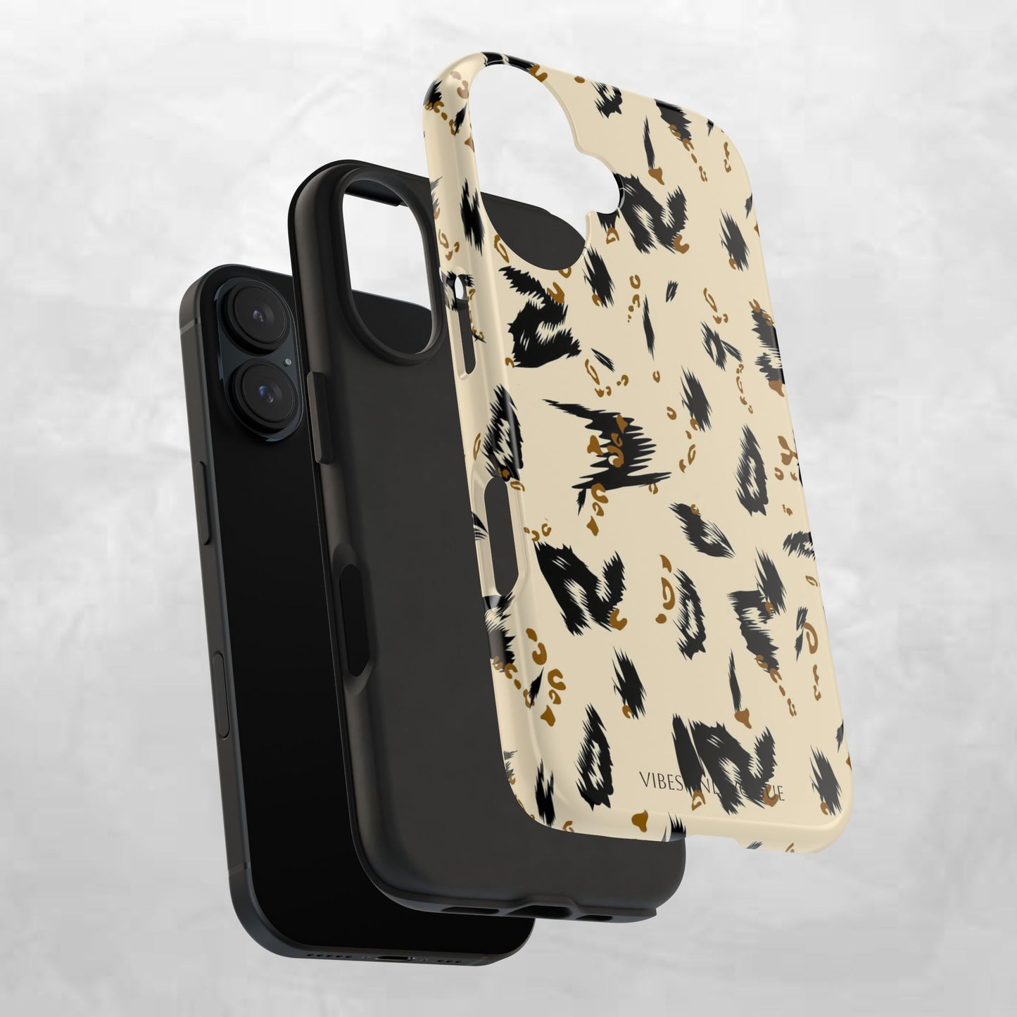 Leopard Splash Tough Phone Case — Protective Animal Print iPhone Cover