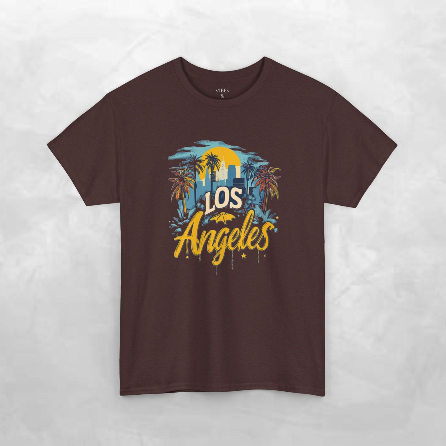 Los Angeles Sunset Unisex Heavy Cotton Tee - Casual Comfortable Streetwear