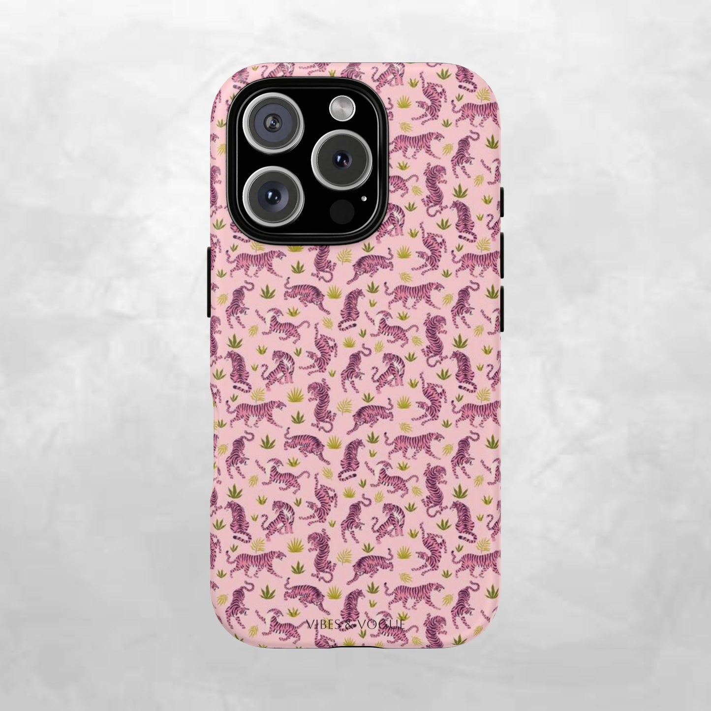 Pink Tiger Pattern Phone Case - Tough Cases
