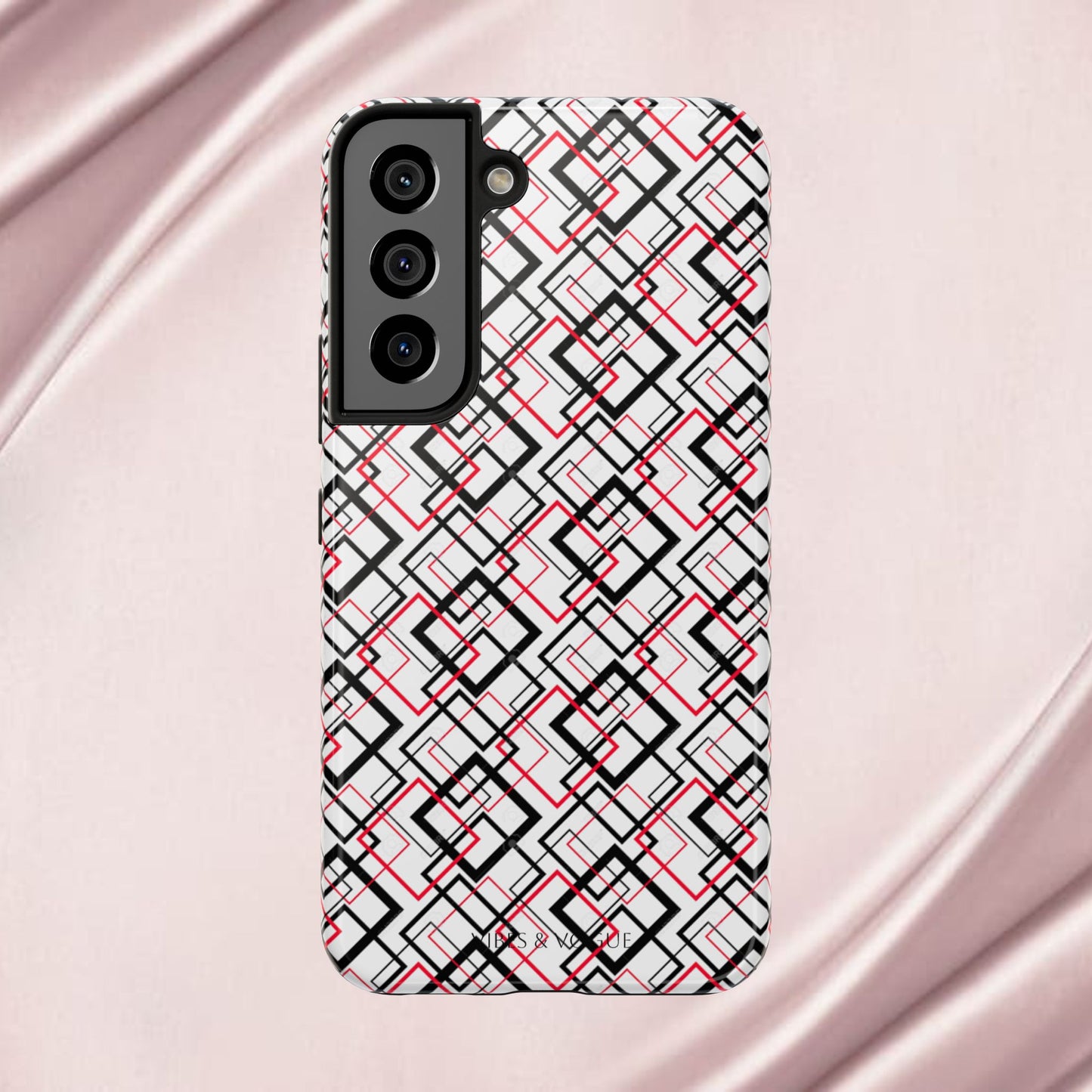 Stylish Geometric Tough Phone Case - Modern Design for Trendsetters