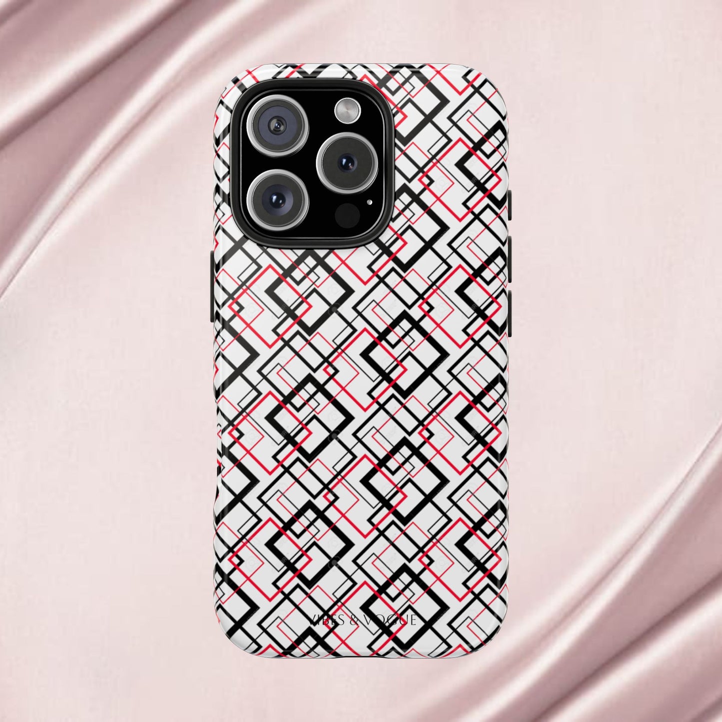 Stylish Geometric Tough Phone Case - Modern Design for Trendsetters