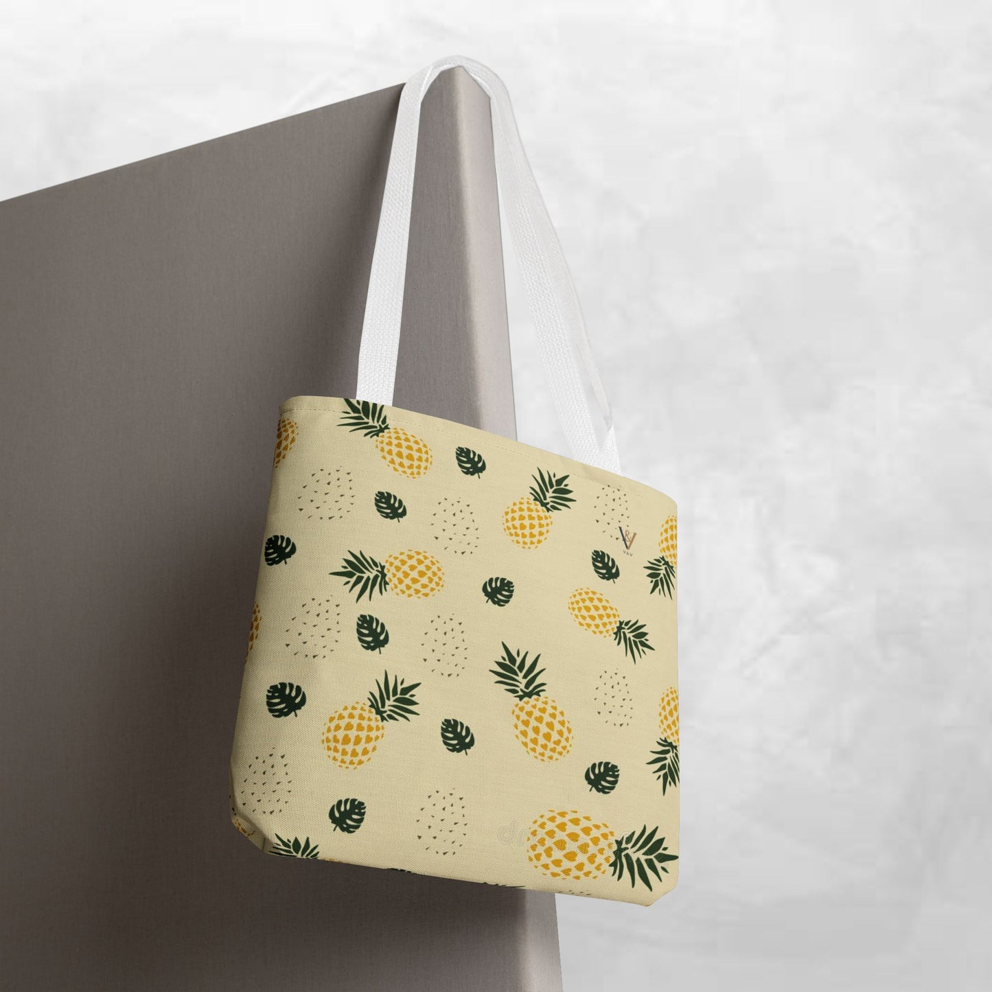 Pineapple Print Tote Bag, Eco-Friendly Carryall, Beach Bag, Summer Vibes, Gift for Her, Reusable Shopper