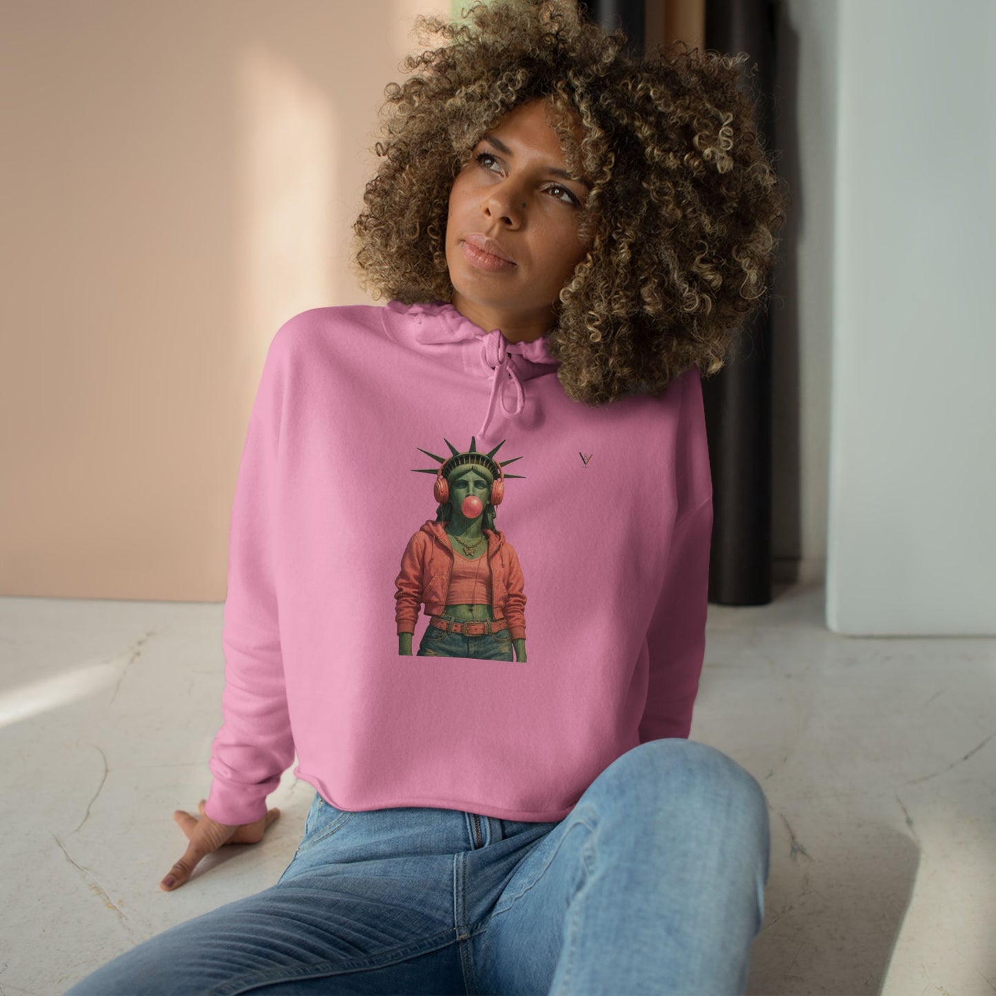 Aqua Dream Crop Hoodie - Stylish and Comfortable