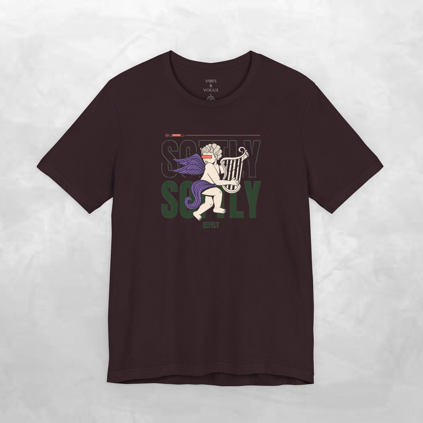 Unisex Short Sleeve Tee with Harp Design, Casual Tee, Gift for Music Lovers, Summer Wear, Concert Outfit, Friendship Tee