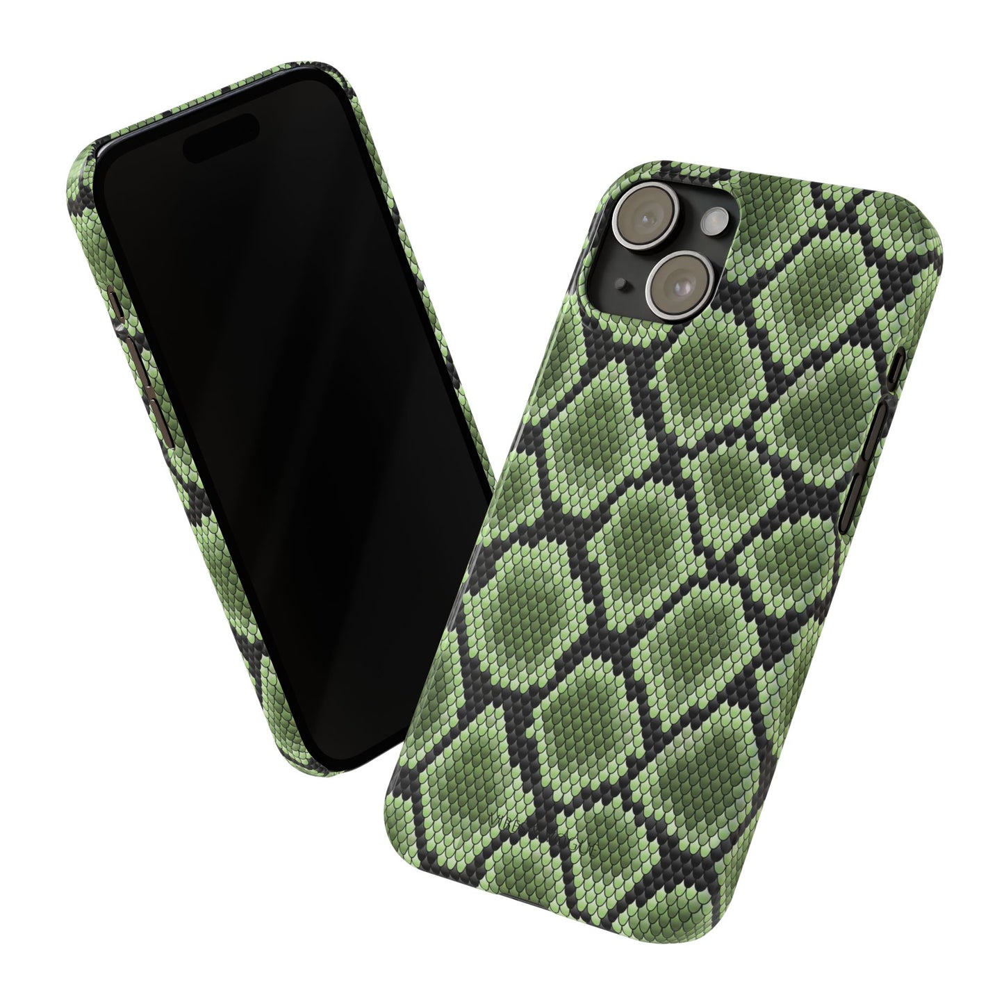 Sleek Green Snake Skin Slim Phone Case - Stylish & Protective for All Occasions
