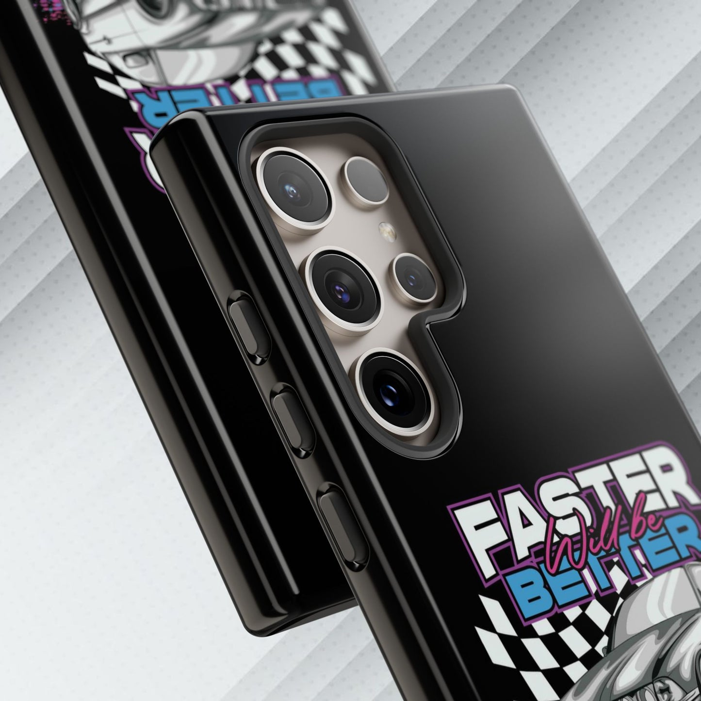 Racing Phone Case - 'Faster Is Better' Design for Car Enthusiasts