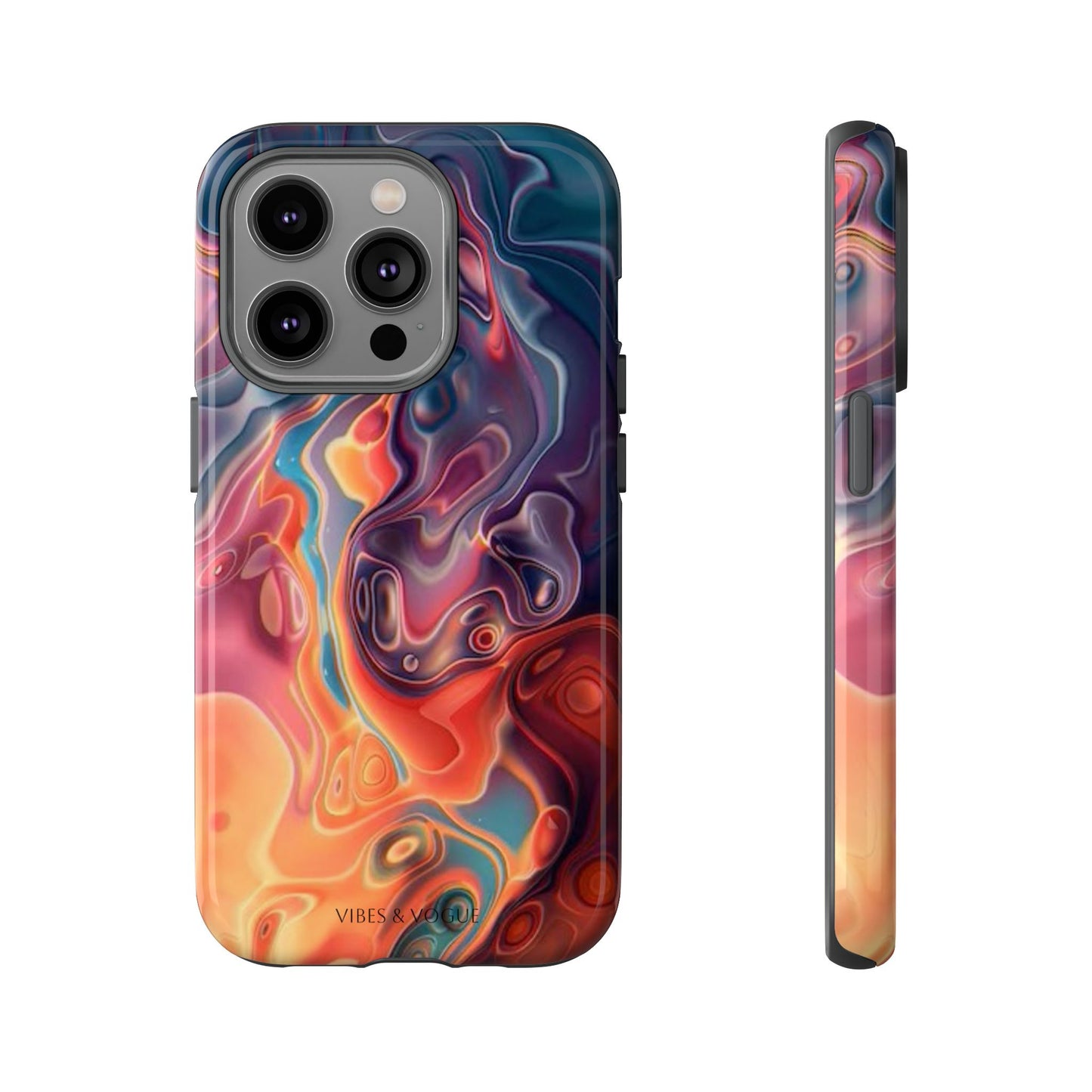 Colorful Phone Case, Abstract Print Cover, Tough Cases for Protection, Gift for Her, Modern Design, Trendy Mobile Accessory