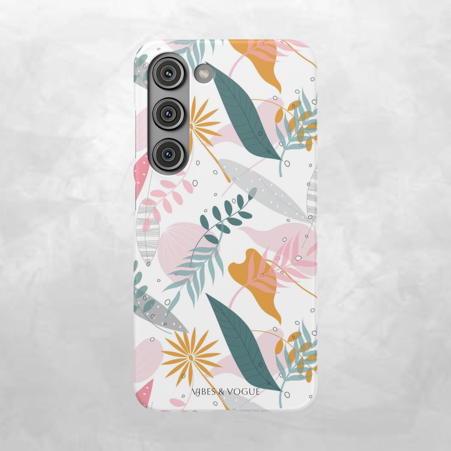 Floral Snap Case - Stylish Phone Protector with Botanical Design