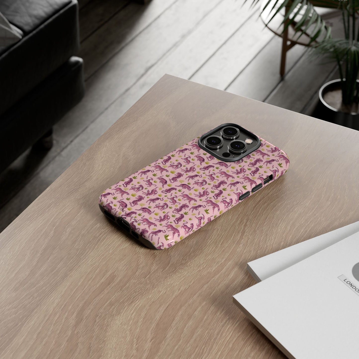 Pink Tiger Pattern Phone Case - Tough Cases