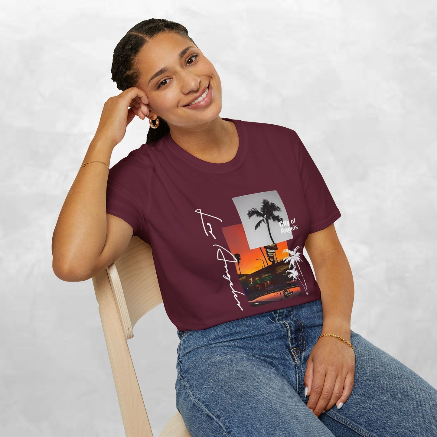 T-Shirt — Tropical Sunset Los Angeles Palm Tree Tee