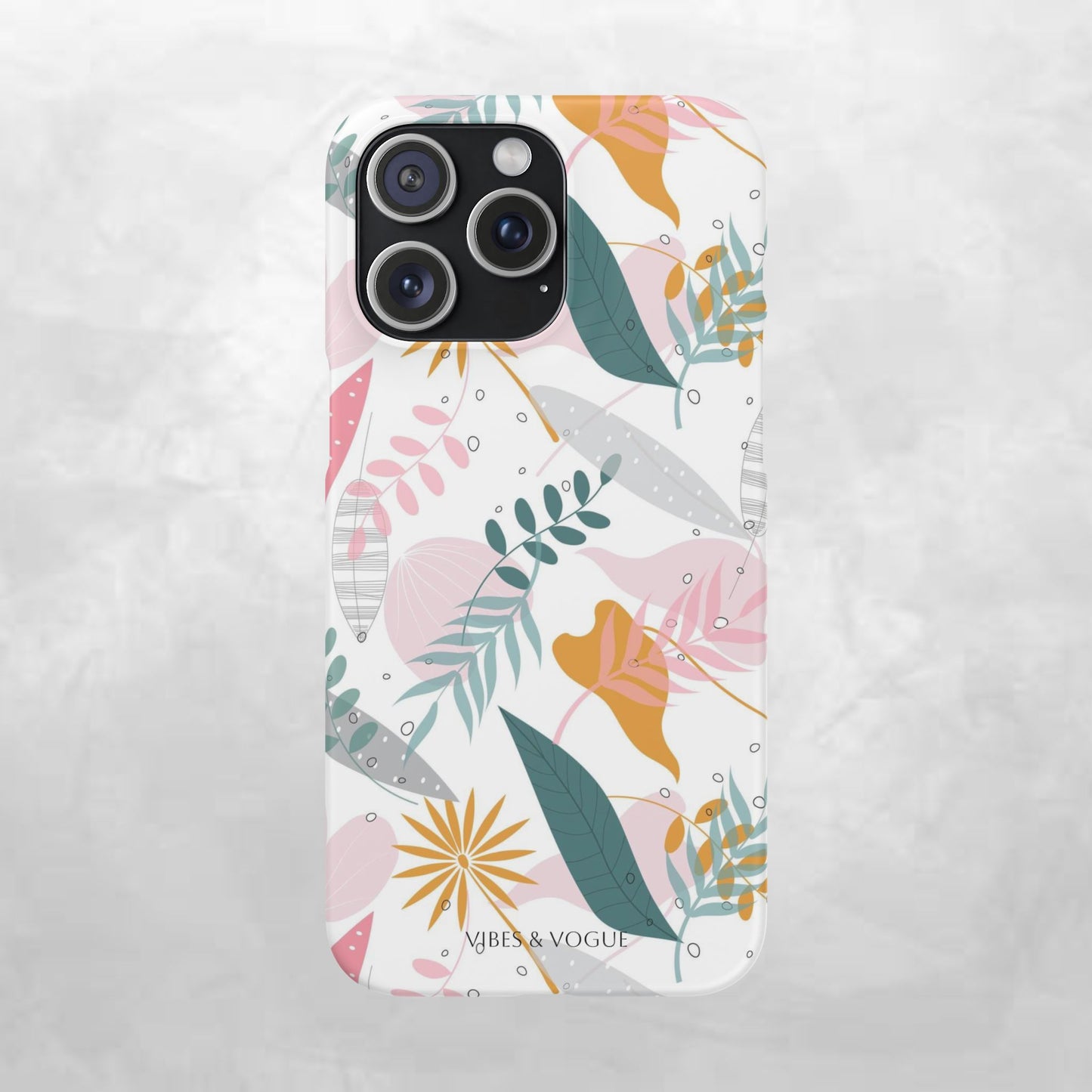 Floral Snap Case - Stylish Phone Protector with Botanical Design