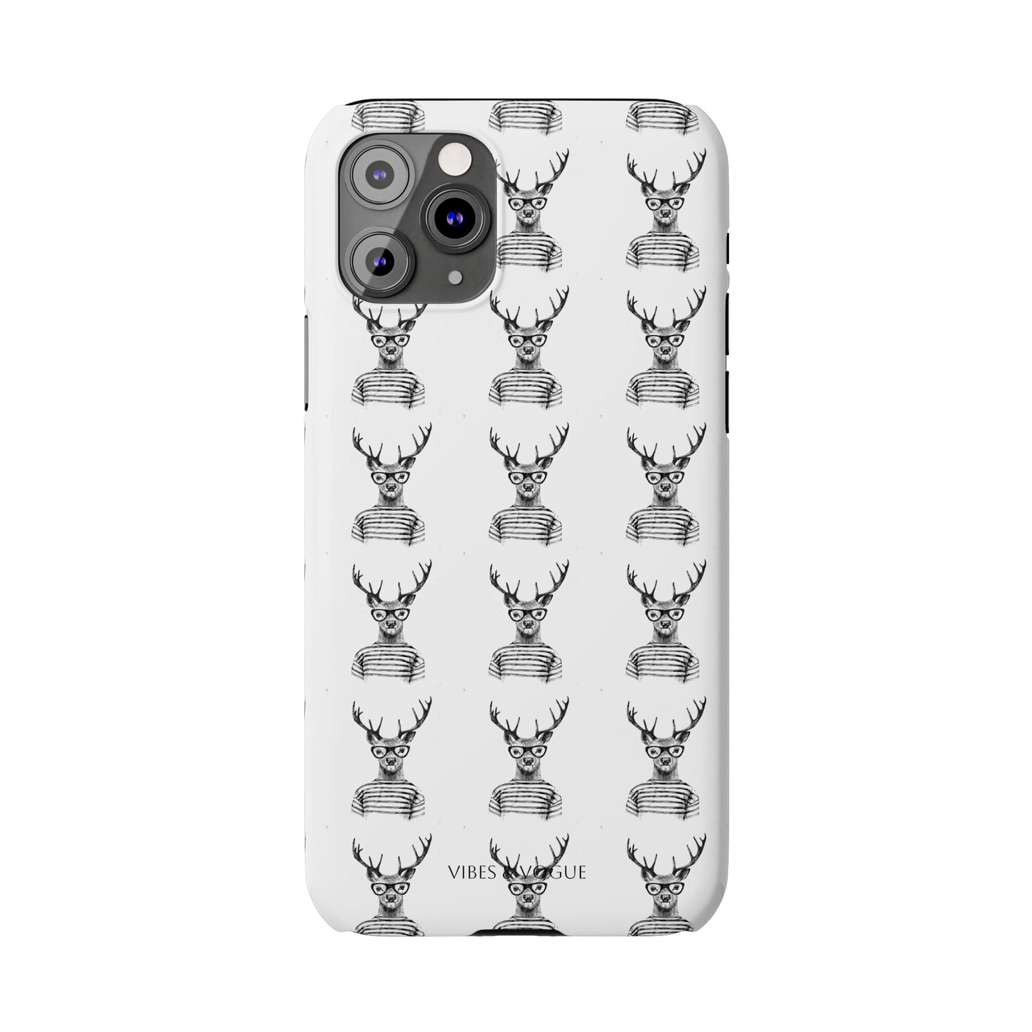 Stylish Slim Phone Case with Cool Stag Design