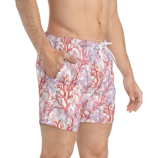 Coral Reef Swim Trunks - Vibrant Beachwear for Summer Fun