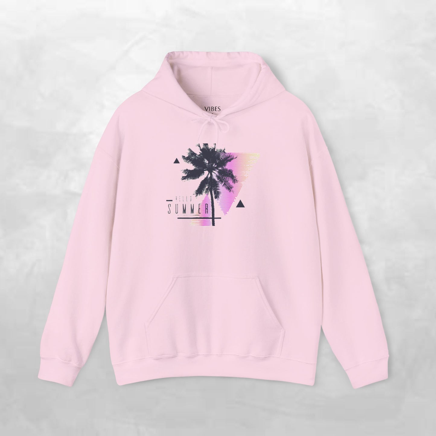 Tropical Vibe Hoodie, Summer Comfort Sweatshirt, Beachy Pullover for Vacation, Unisex Hooded Top, Gift for Warm Weather