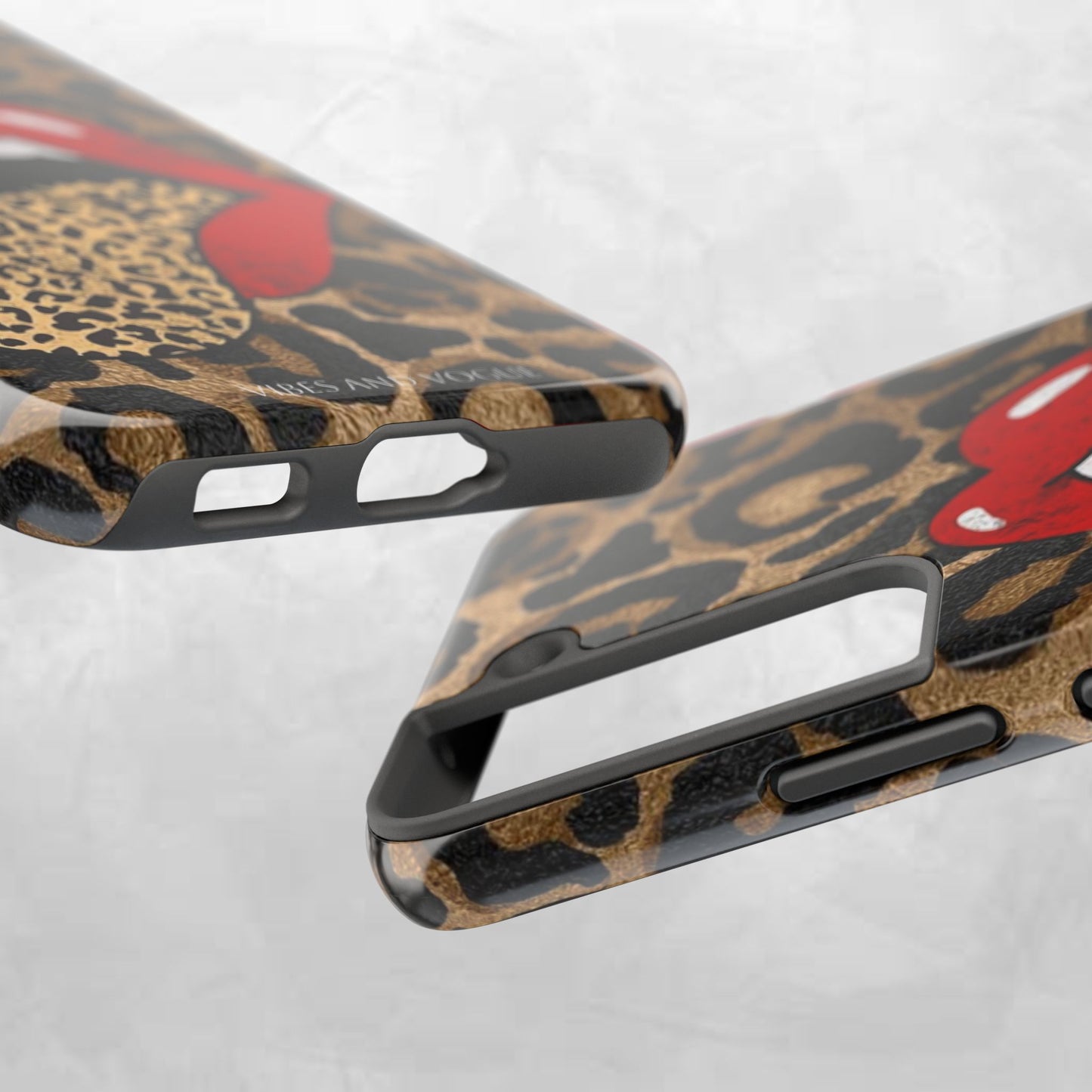 Leopard Lip Tough Phone Case — Bold Animal Print Phone Cover