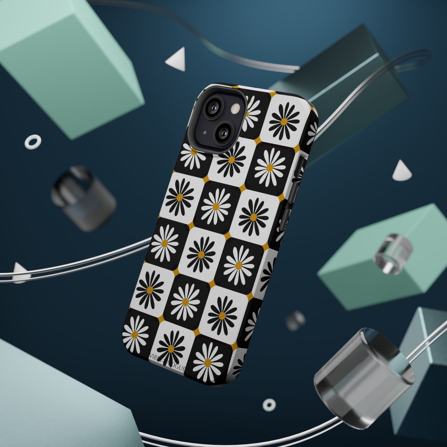 Retro Daisy Magnetic Tough Case - Stylish Protection for Your Phone