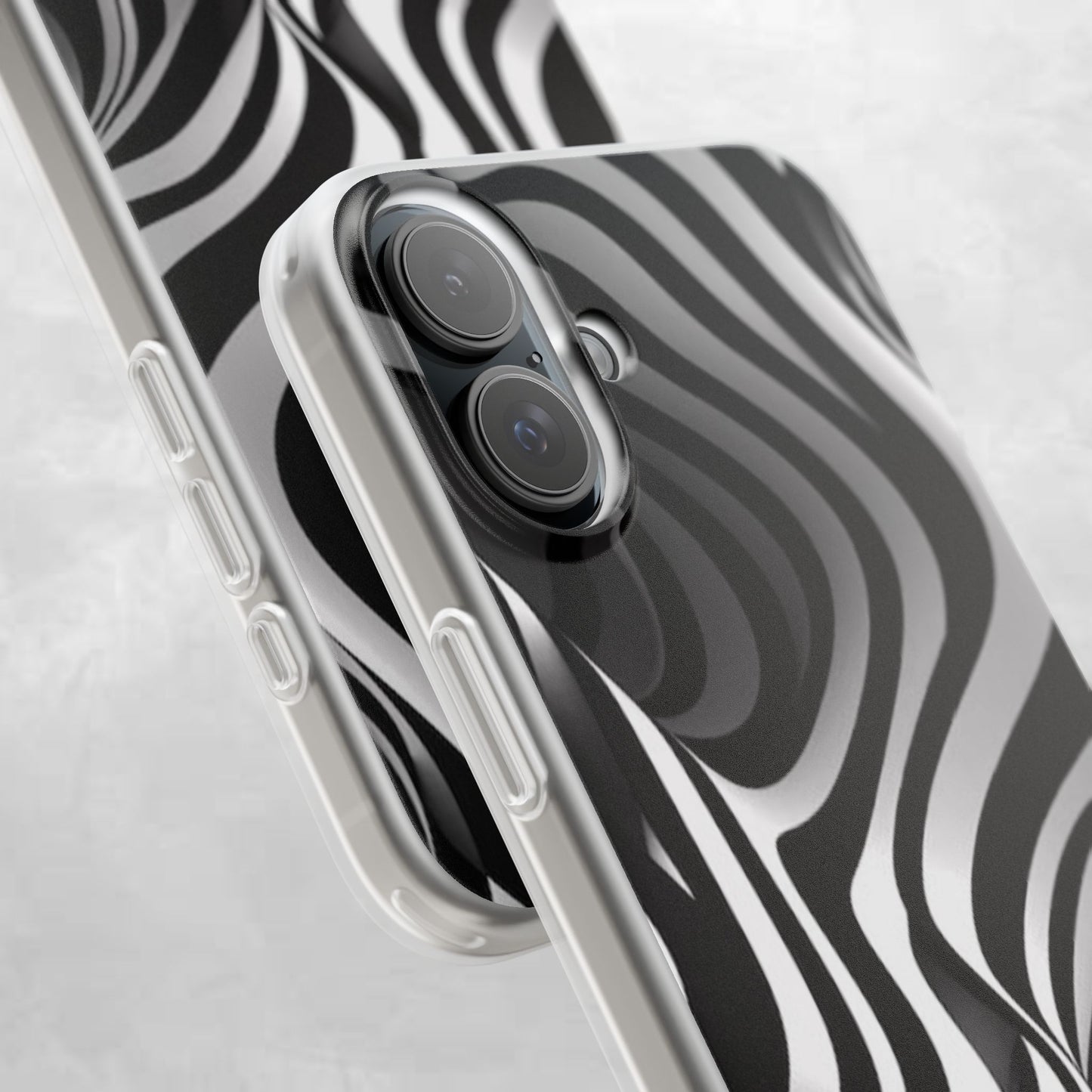 Stylish Phone Cases, Trendy Flexi Cases for iPhone, Black and White Art Case, Gifts for Him/Her, Phone Accessories, Unique Design