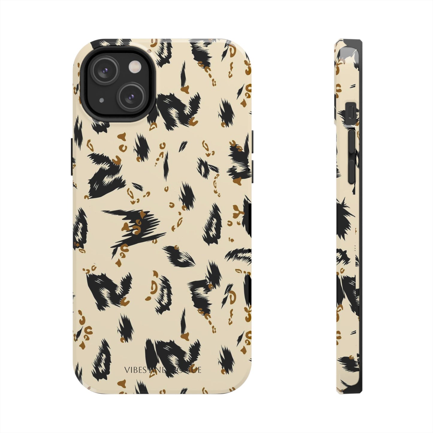Leopard Splash Tough Phone Case — Protective Animal Print iPhone Cover