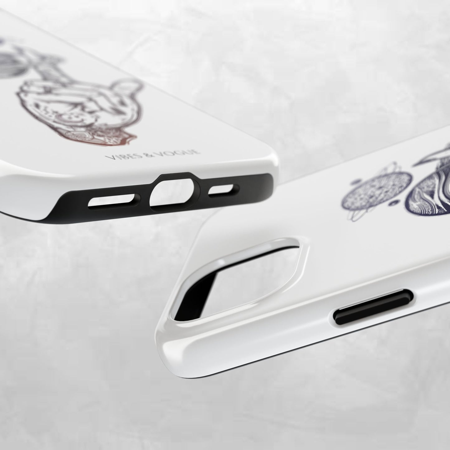 Cosmic Tattoo Phone Case, Unique Galaxy Cell Phone Cover, Gift for Astronomers, Trendy Space Phone Protector, Birthday and Holiday Gift