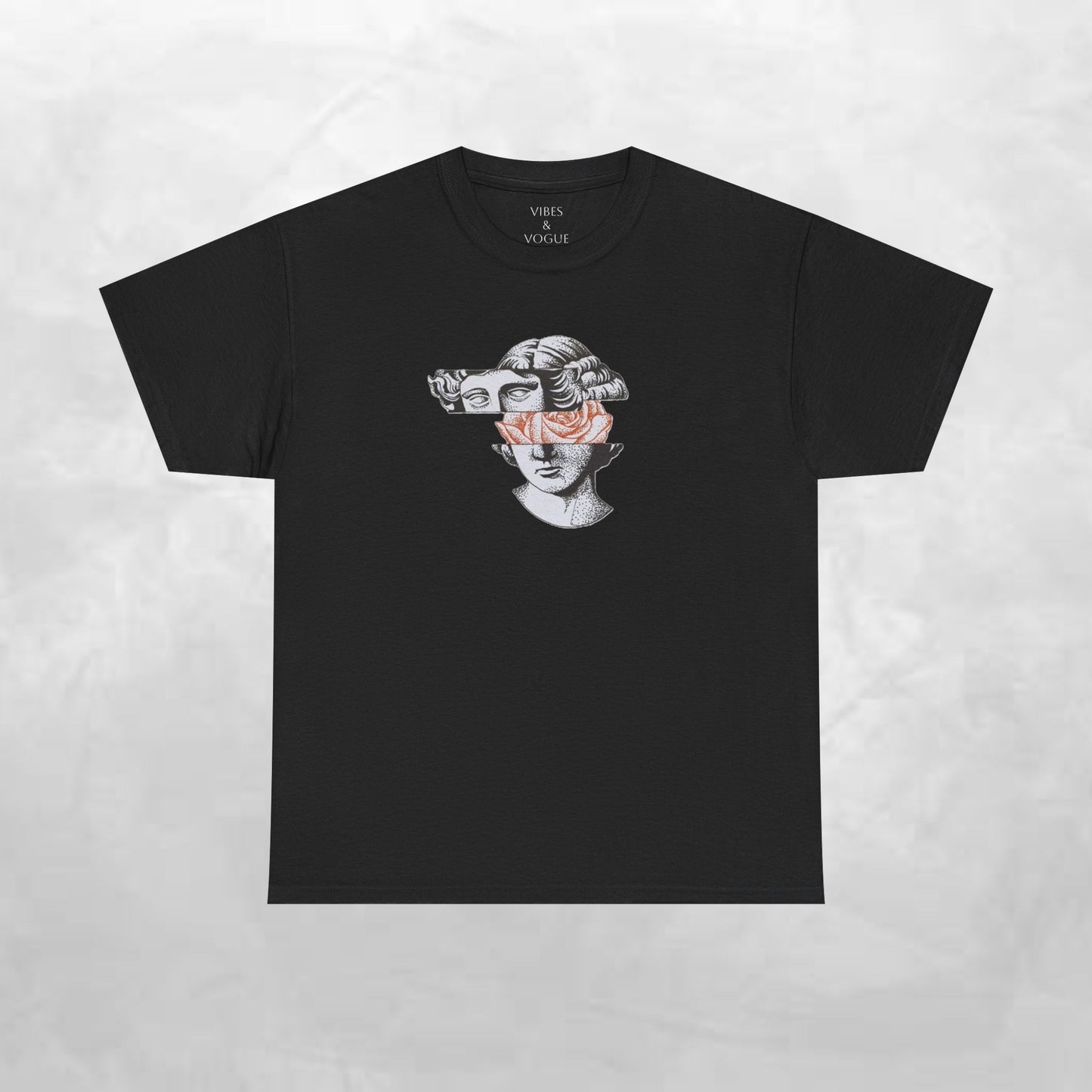 Artistic Unisex Heavy Cotton Tee – Abstract Face Design