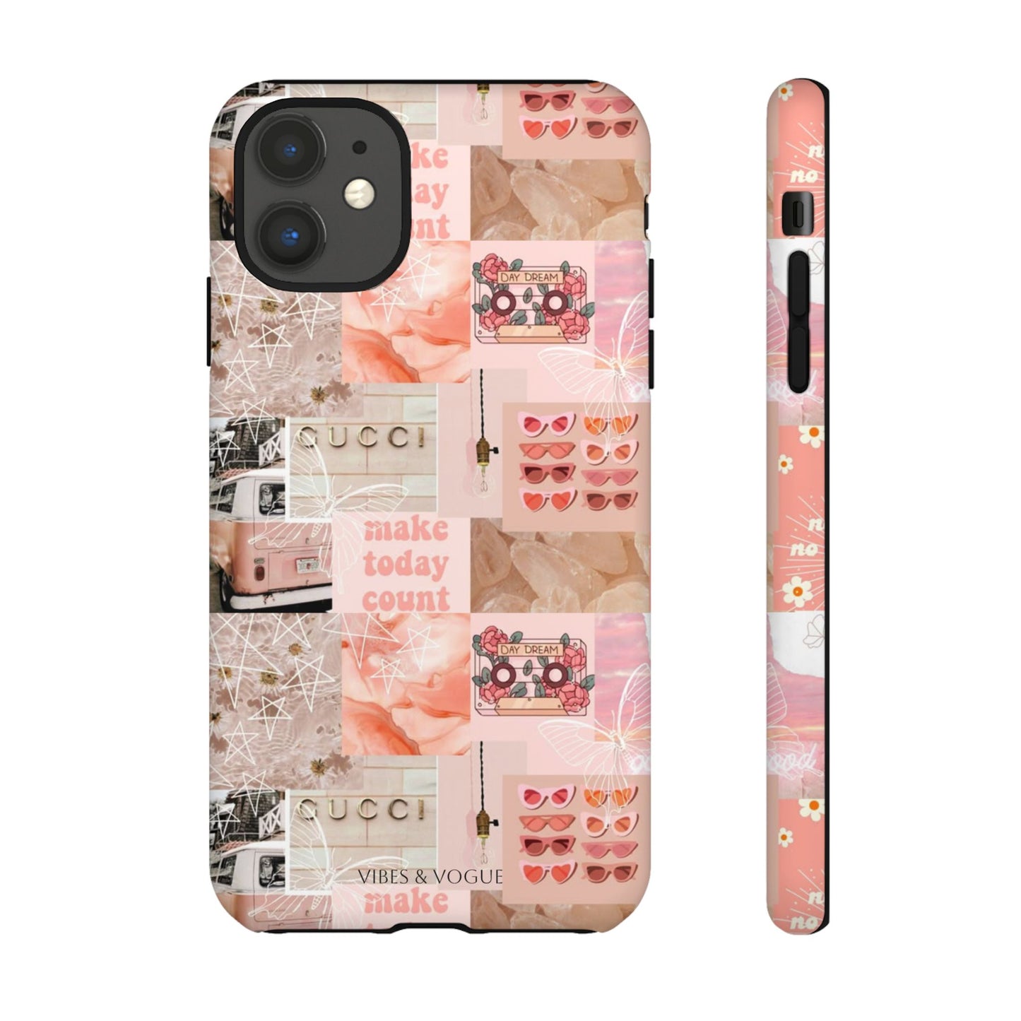 Stylish Phone Case for Trendsetters, Customizable Smartphone Cover, Vibes & Vogue Design, Floral Aesthetic Gift, Unique Tech Accessory