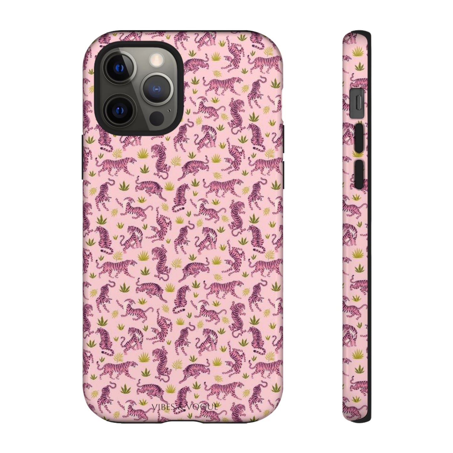 Pink Tiger Pattern Phone Case - Tough Cases