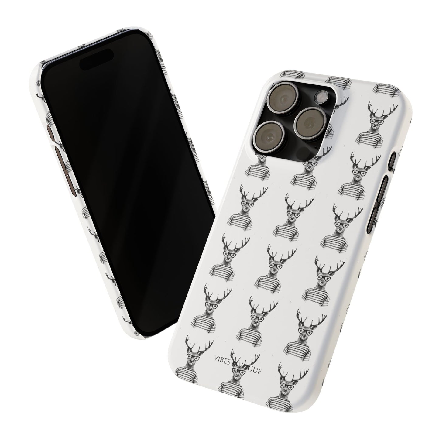Stylish Slim Phone Case with Cool Stag Design